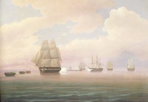 Escape of the U.S. Frigate Constitution, 1838